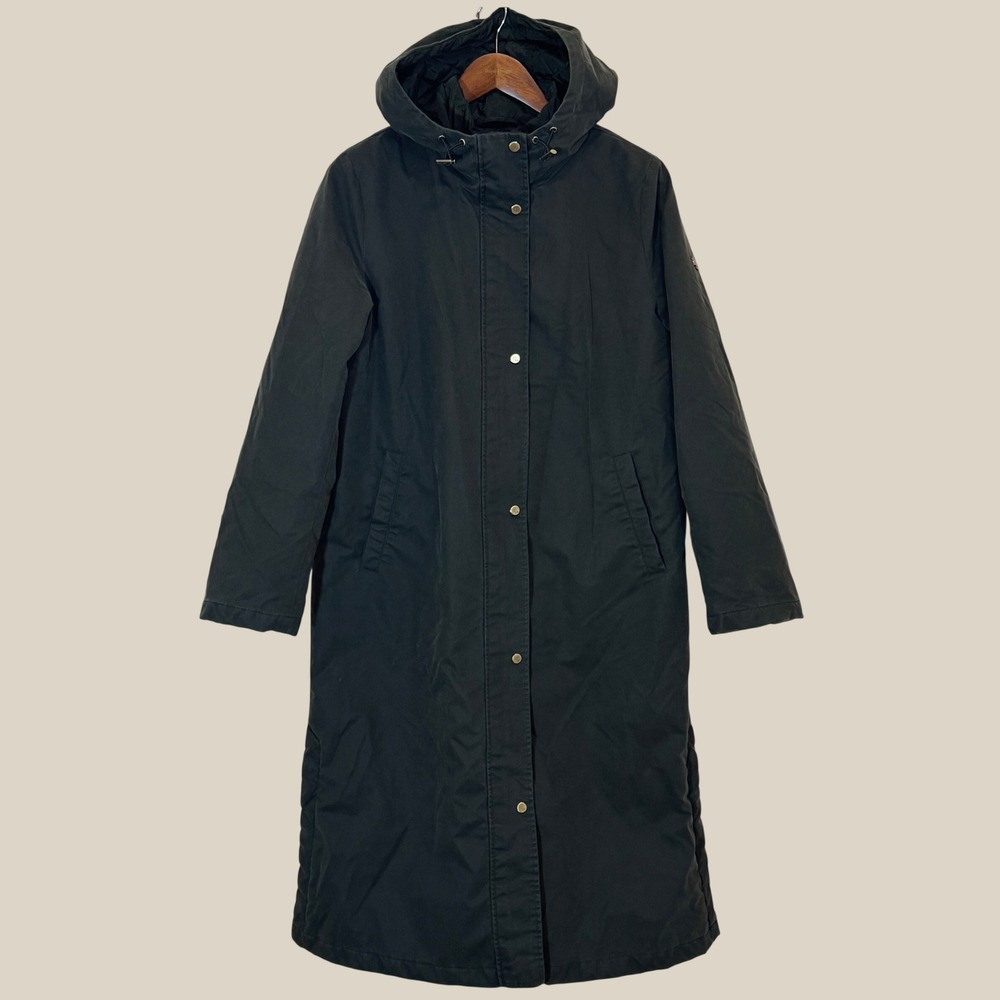 Lauren Ralph Lauren Long Hooded Parka L Forest Green Insulated Double Zip Coat - Picture 2 of 13